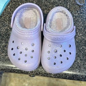 Crocs Kid’s Classic Glitter Lined Clog